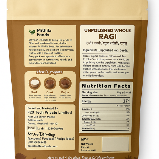 Unpolished Whole Ragi (Finger Millet/Nachni/Mandua/Kezhvaragu/Ragulu) | Supergrain from India’s Ragi Capital