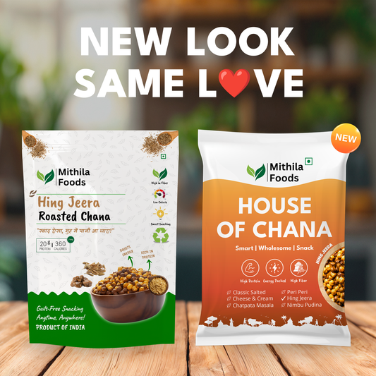 Hing Jeera Roasted Desi Chana | Whole with Skin | High Protein SMART Snack | Tangy Flavor