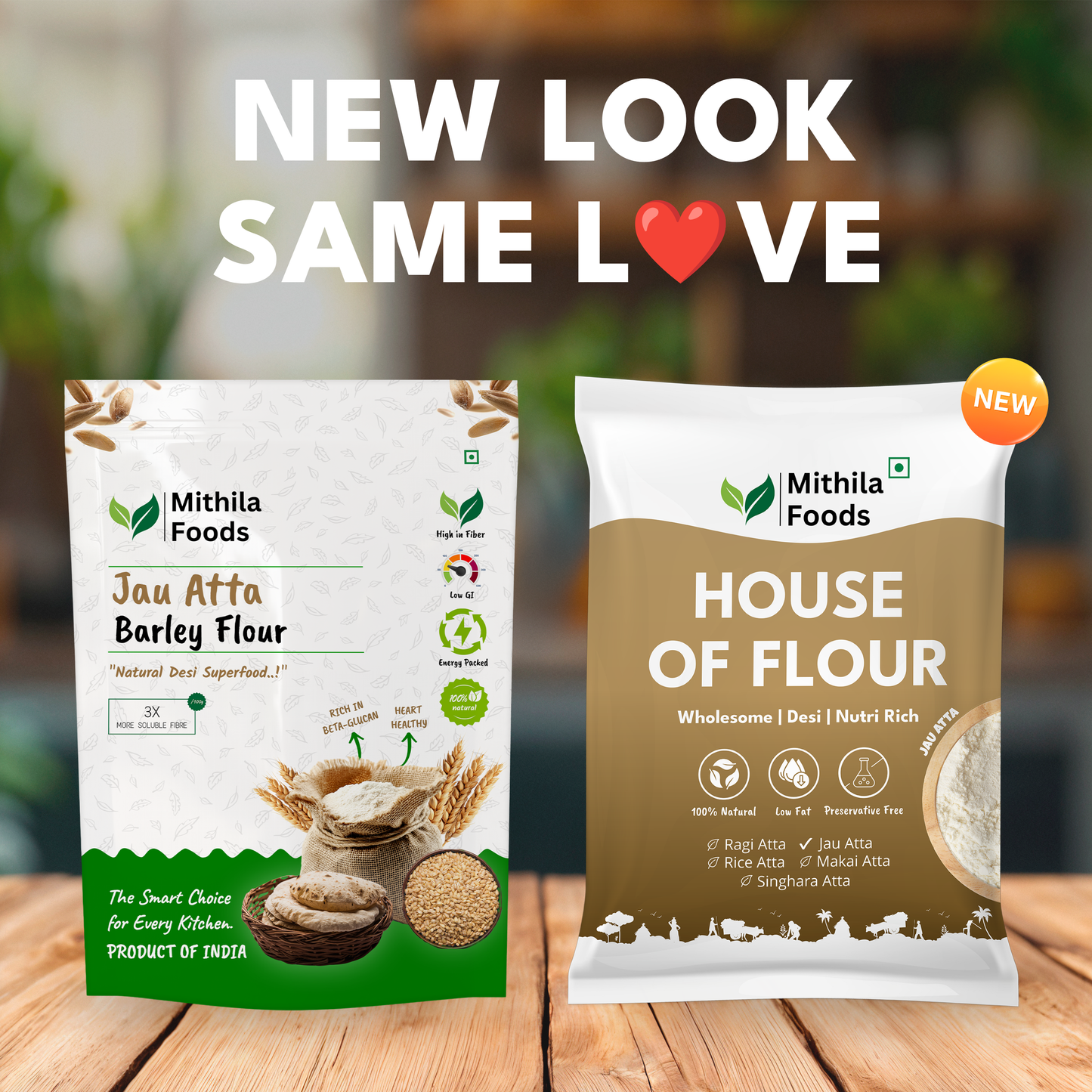 Jau Atta barley flour high protein superfood packet by Mithila Foods