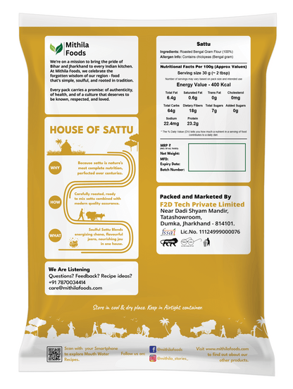 Authentic Chana Sattu | 100% Fresh Roasted Gram Channa Flour
