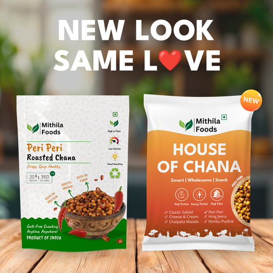 Peri Peri Roasted Desi Chana | Whole with Skin | High Protein SMART Snack