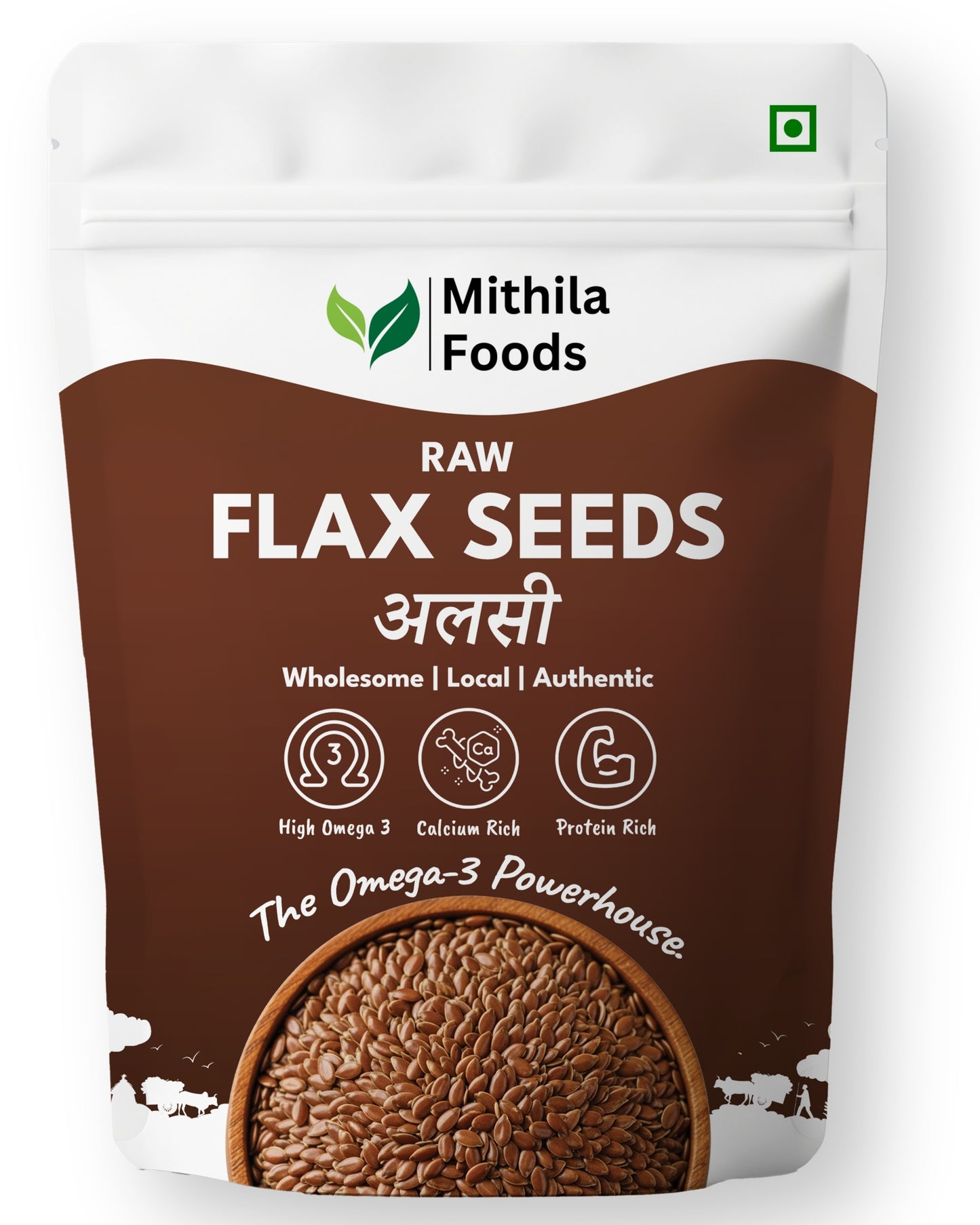 Premium Flax Seeds | Omega 3 Desi Superfood | Alsi Beej for Hair Growth & Skin Care