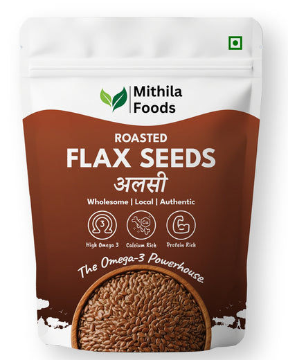 Premium Roasted Flax Seeds | Omega-3 Superfood | Alsi Beej for Hair Growth