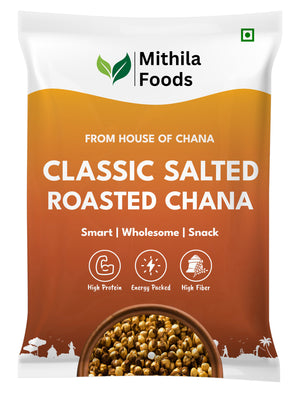 Roasted Chana Desi Chickpeas | Whole with Skin | High Protein SMART Snack