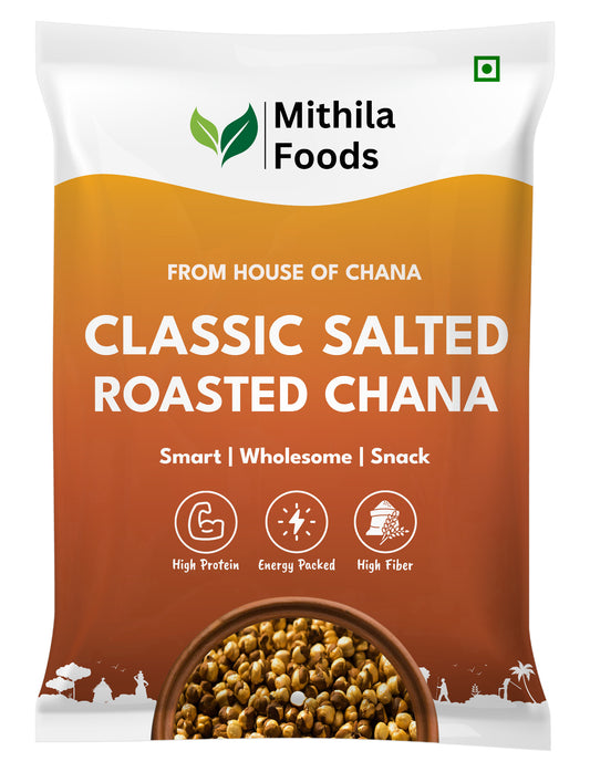 Roasted Chana Desi Chickpeas | Whole with Skin | High Protein SMART Snack
