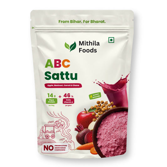 ABC Sattu | Apple Beetroot Carrot Sattu Powder | Protein + Detox + Skin Glow + Stamina