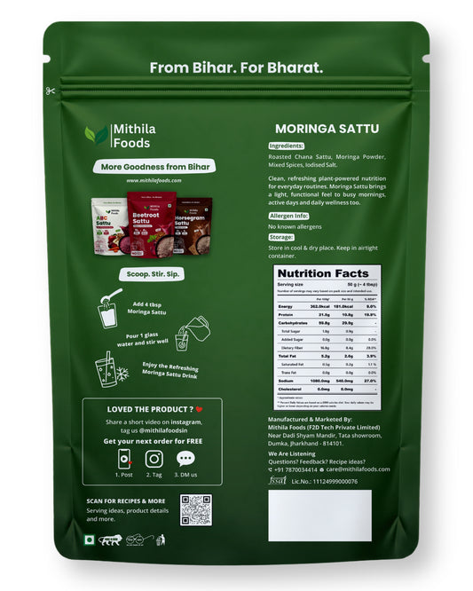 Moringa Sattu | Ready-to-Drink High Protein Superfood