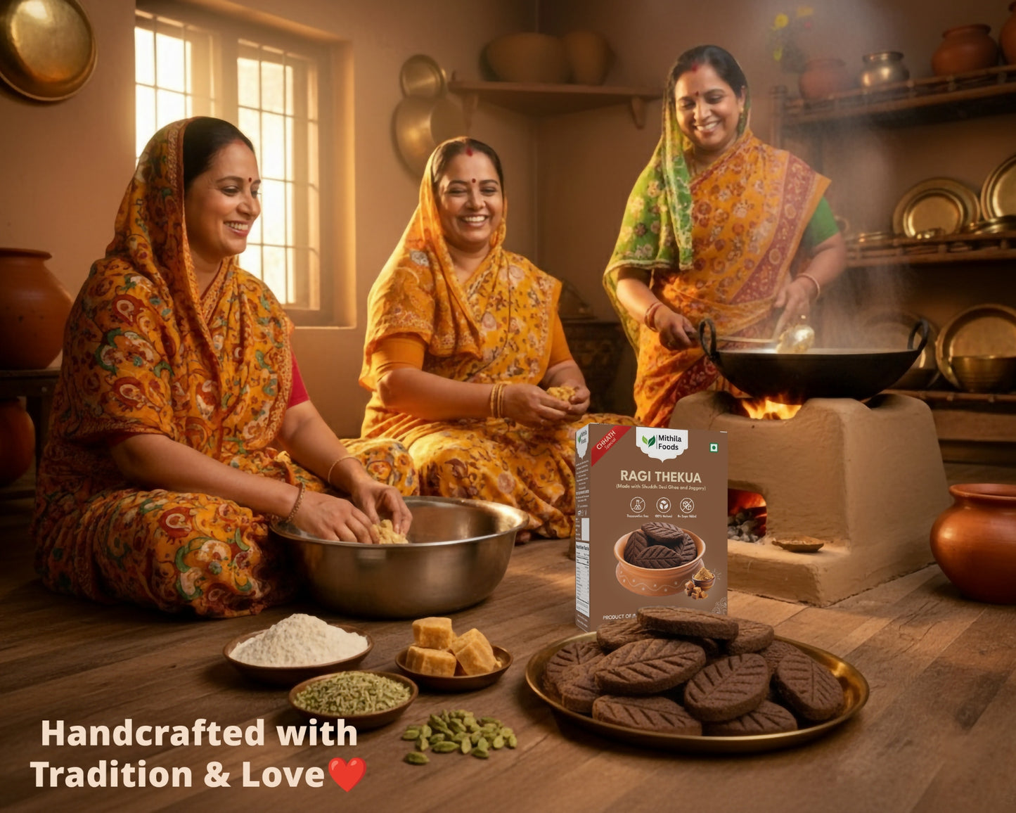 Bihari Ragi Thekua | Finger Millet Thekua with Jaggery & Desi Ghee | No Added Sugar