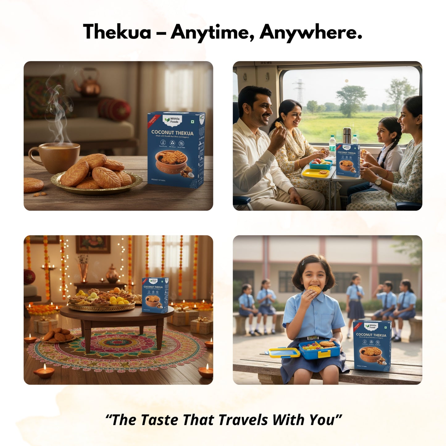 Bihari Coconut Thekua with Desi Ghee, Jaggery & Sesame Seeds | Chhath Puja Prasad