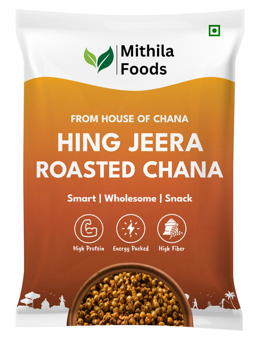 Hing Jeera Roasted Desi Chana | Whole with Skin | High Protein SMART Snack | Tangy Flavor