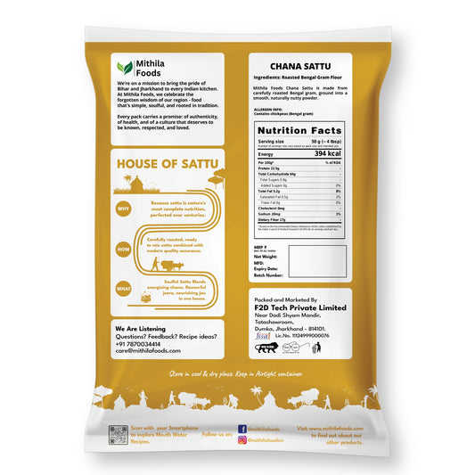 Authentic Chana Sattu | 100% Fresh Roasted Gram Channa Flour