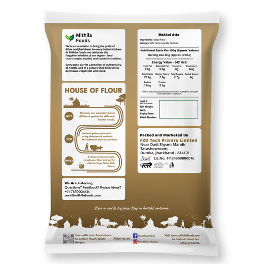 Makai Atta | Gluten-Free Maize Flour | High Fibre, No Preservatives