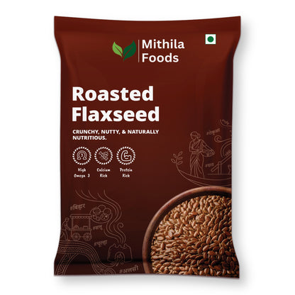 Premium Roasted Flax Seeds | Omega-3 Superfood | Alsi Beej for Hair Growth
