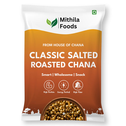 Roasted Chana Desi Chickpeas | Whole with Skin | High Protein SMART Snack