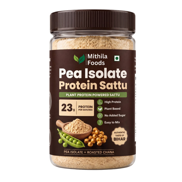 Pea Isolate Sattu | 23g Protein Per Portion | Pea Protein Isolate + Sattu Blend