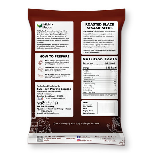 Roasted Black Sesame Seeds | Premium Kaala Til