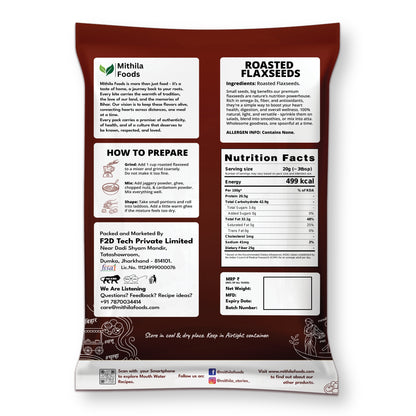 Premium Roasted Flax Seeds | Omega-3 Superfood | Alsi Beej for Hair Growth